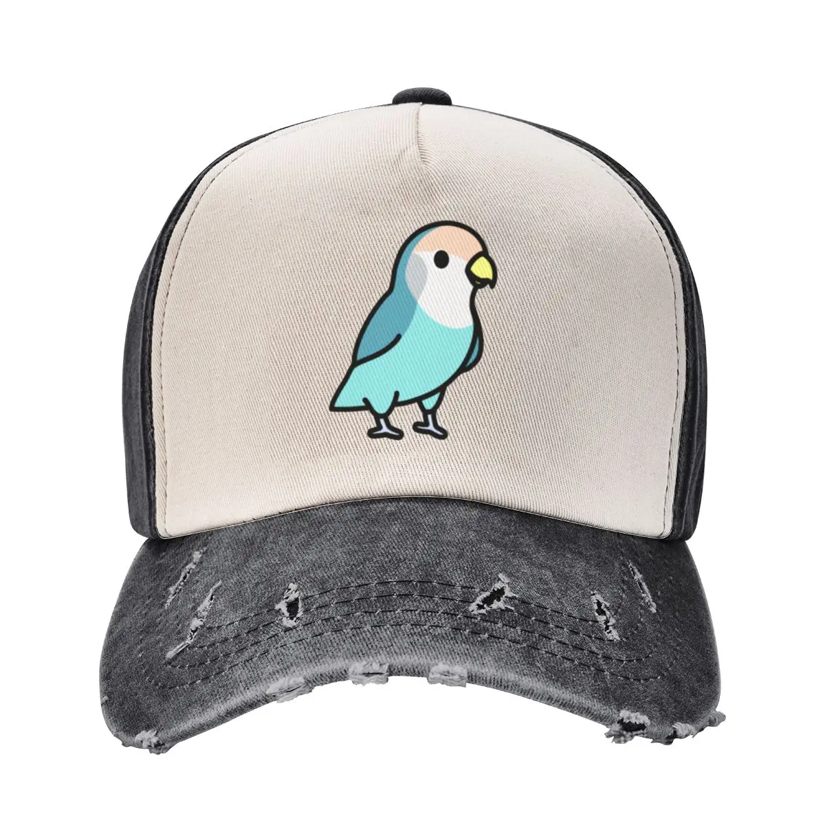 Blue Peach-Faced Lovebird Baseball Cap Luxury Cap Bobble Hat Mens Hats Women's