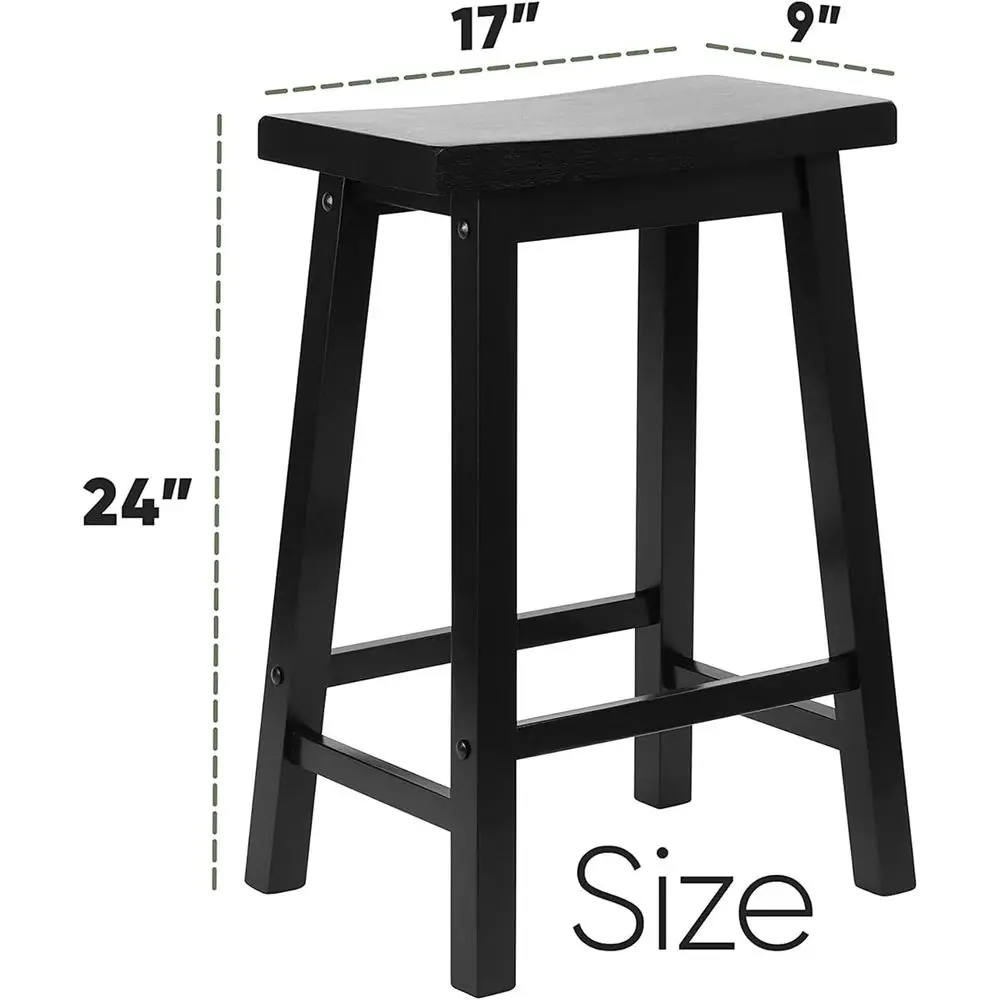 - Classic 24 in Counter Stools - BacklBlack, Set o 5 | Seat Design, Square Legs, Built-In ootrests, 225 lb acity, Assembly Requi