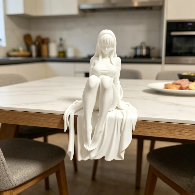 3D Embossed Mini Sculpture Decor Exquisite Tabletop Figurine Lovely Accent Ornament Desk Study Fun Stylish Decoration view 2