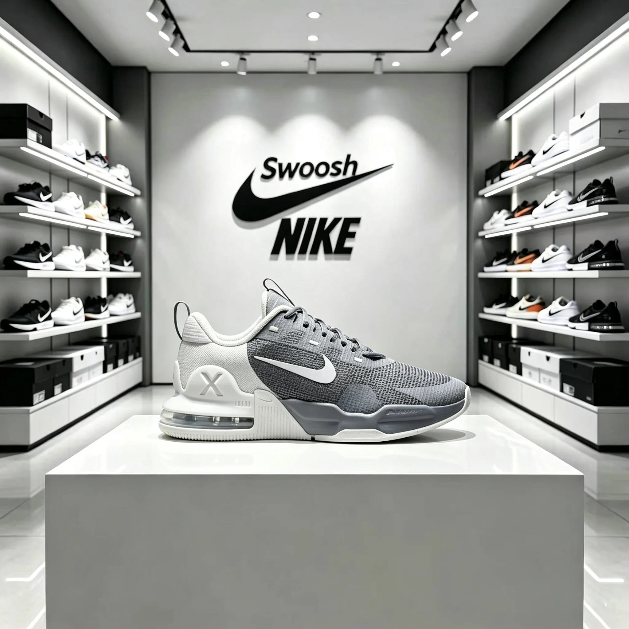 Nike Air Max Alpha Trainer 5 Comfortable Cushioned Low-Top Training Shoes Men's Gray/White DM0829-007