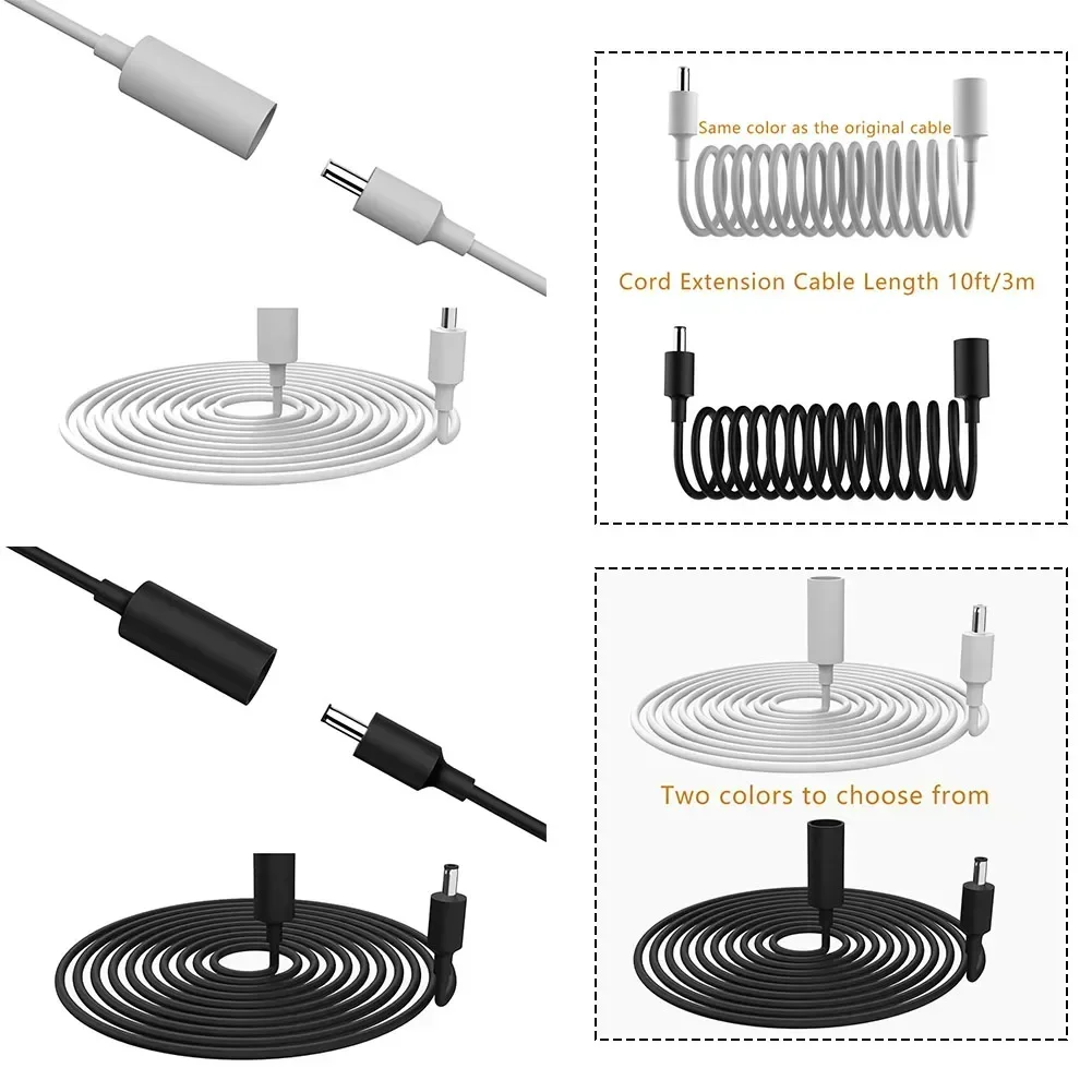 Safe 10ft Extension Cable Compatible with For Echo Dot Prevents Accidental Disconnections and Ensures Safe Operation
