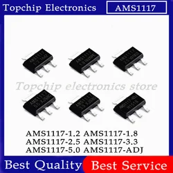 20pcs AMS1117-3.3 AMS1117-5.0 AMS1117-ADJ AMS1117-1.2 ASM1117-1.5 AMS1117-1.8 AMS1117-2.5 1117 3.3V l'autorisation Tension Sotchi