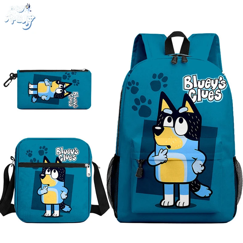 

New Bluey Animation Peripheral Children'S Outdoor Storage Bag Printed Backpack Primary School Student School Bag Pencil Bag Gift