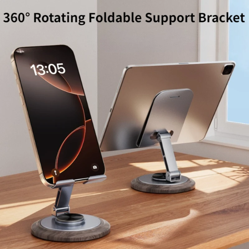 360° Rotatable Adjustable Phone Stand Foldable Stable Anti-Slip Desktop Phone Holder for All Smartphones  Tablets IPhone Samsung