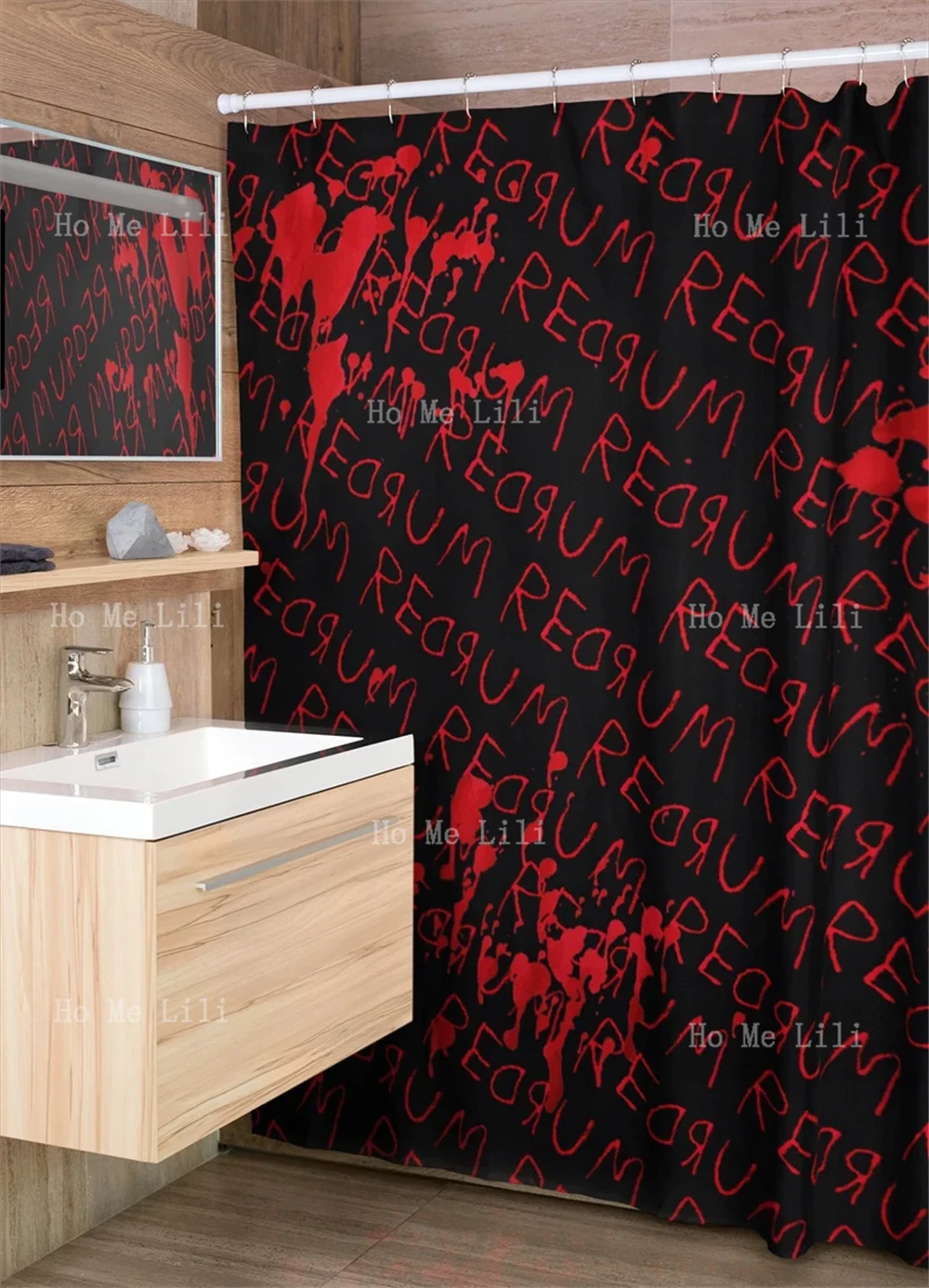 The Shining Overlook Hotel Jack Torrance Horror Movie Goth Punk Redrum Bloody Print Shower Curtains Unique Home Decor