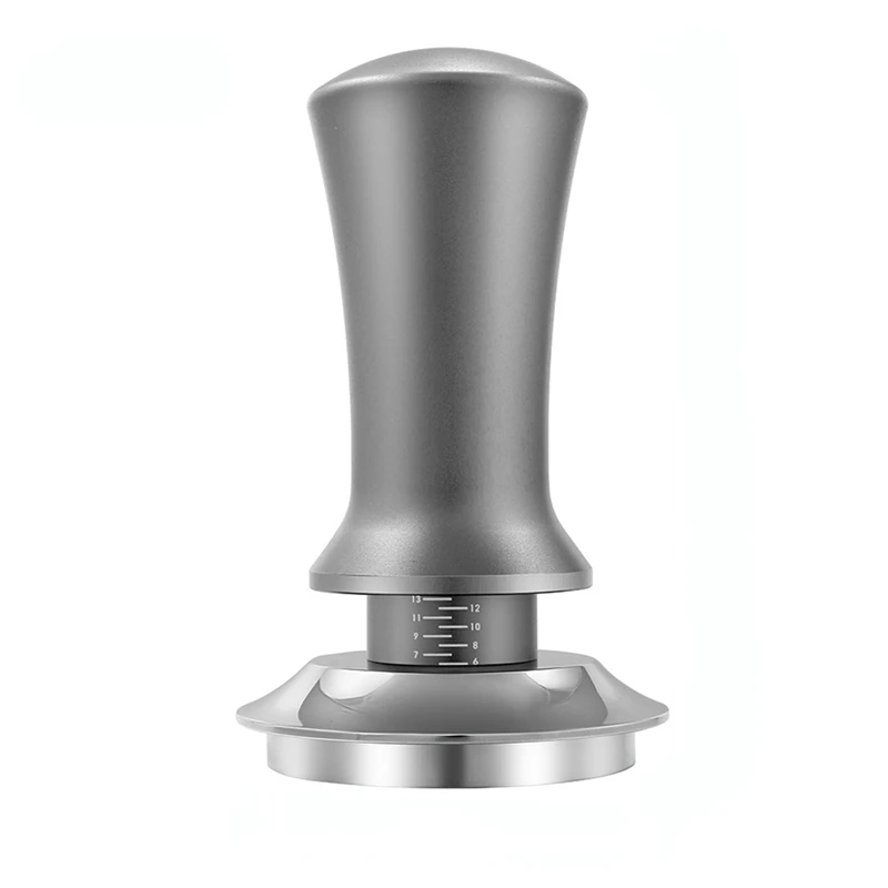 Coffee Tamper Adjustable Depth With Scale 30Lb Espresso Springs Calibrated Tamping Stainless Steel Flat Base Promotion