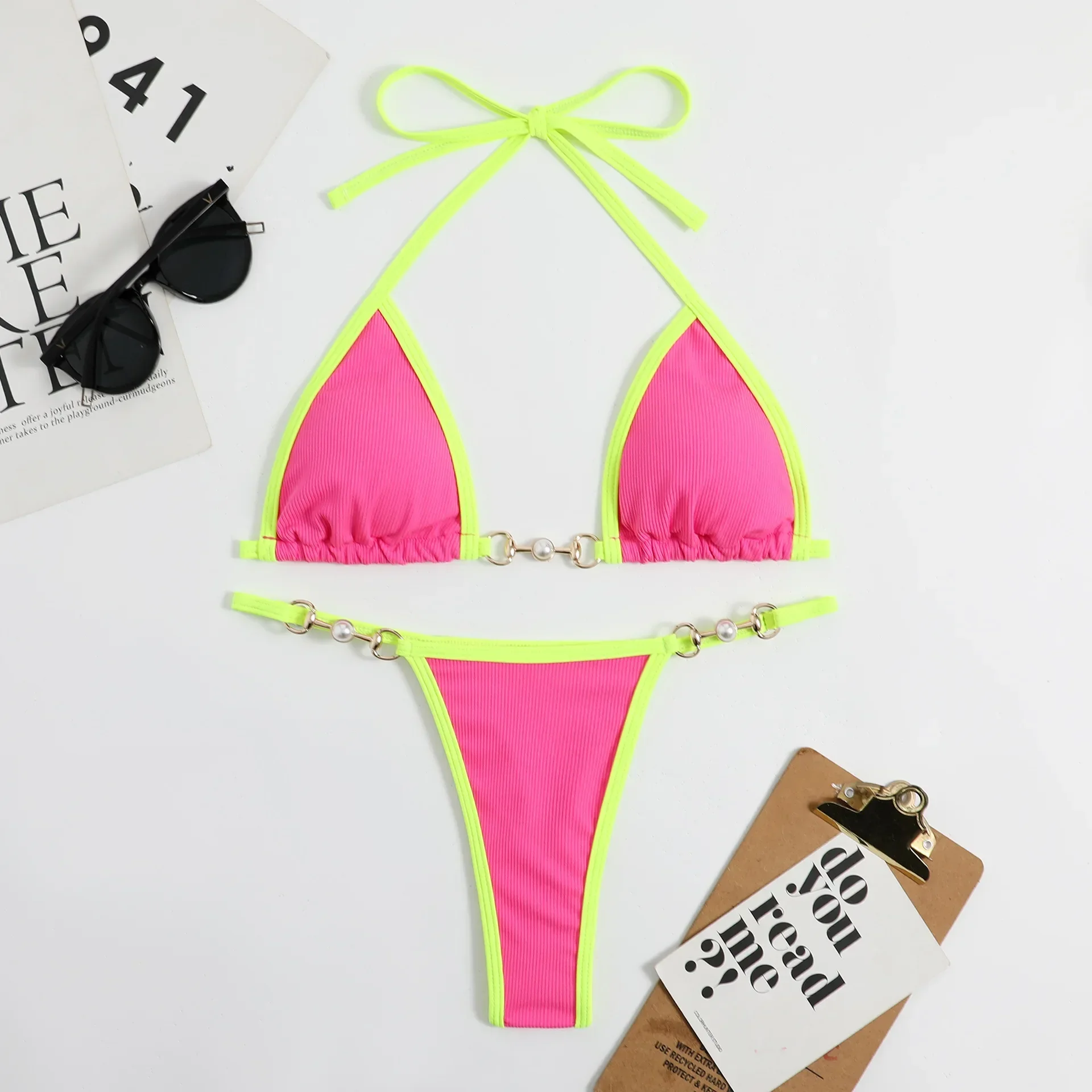 Seksowny String Micro Mini Bikini Zestaw Wysoki Stan Strój Kąpielowy Stringi Kostium Kąpielowy Biquini Conjunto De Bikini Tankini Odzież Plażowa