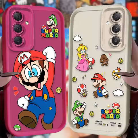 Super M-Marios Bros Soft Case for Samsung Galaxy A35 A55 A15 A25 A16 A06 A05 A05S A24 A13 A23 A12 A22 A32 A52 A71 A51 4G Cover