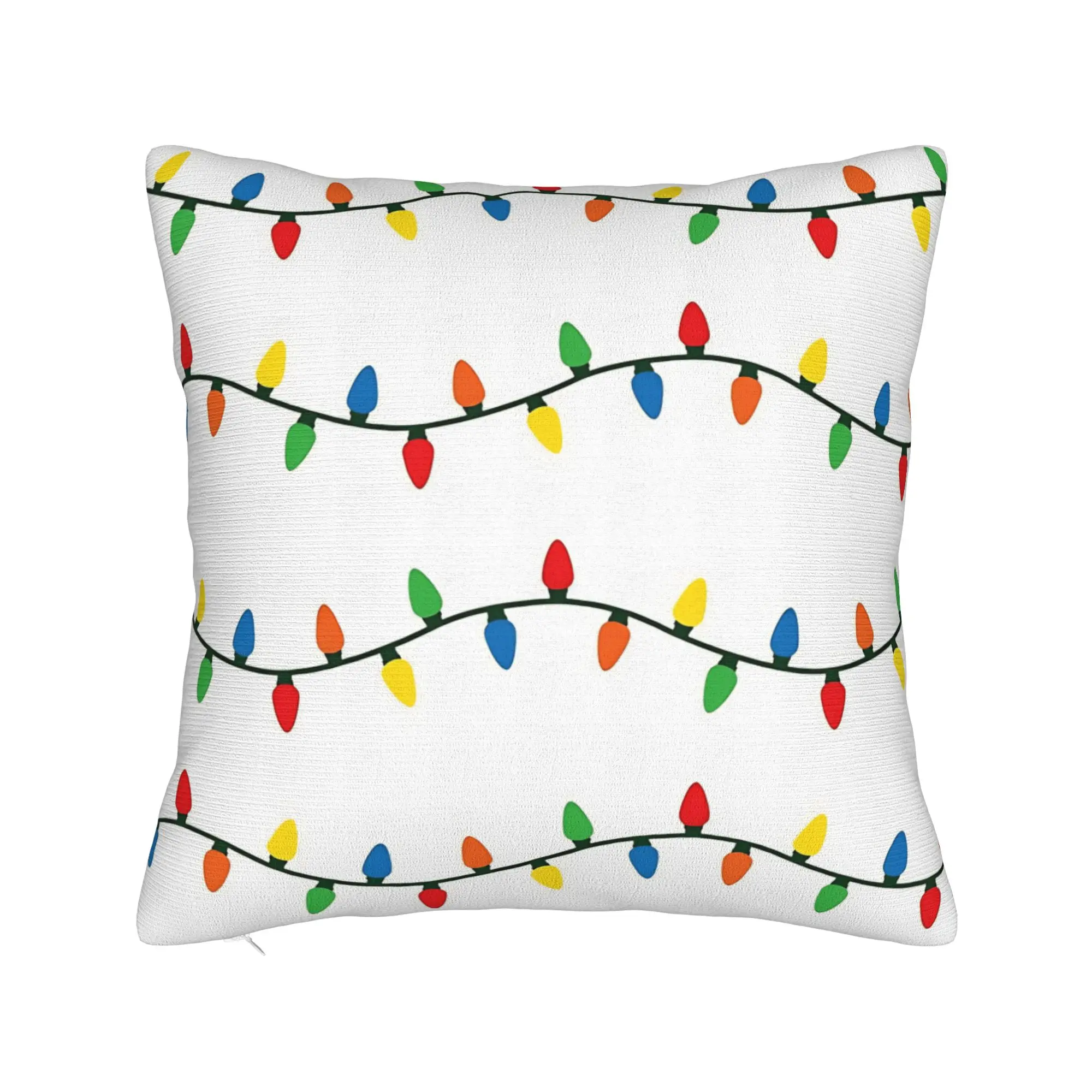 Twinkling Christmas Lights Pillowcases  Novelty Pillow Case For Sofa Car Home Decor Soft Pillow Cover