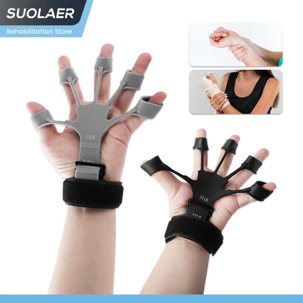 1PC Silicone Gripster Grip Strengthener Finger Stretcher Hand Grip Trainer Gym Fitness Training And Exercise Hand Strengthener