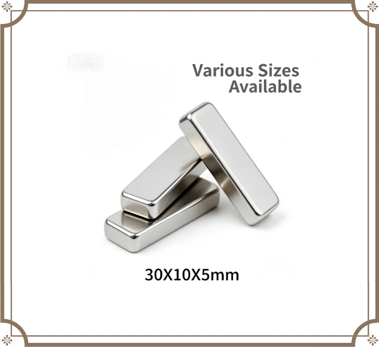 30x10x5mm Strong Neodymium Quadrate Magnet for DIY Crafts, Powerful NdFeB for Handmade Artworks