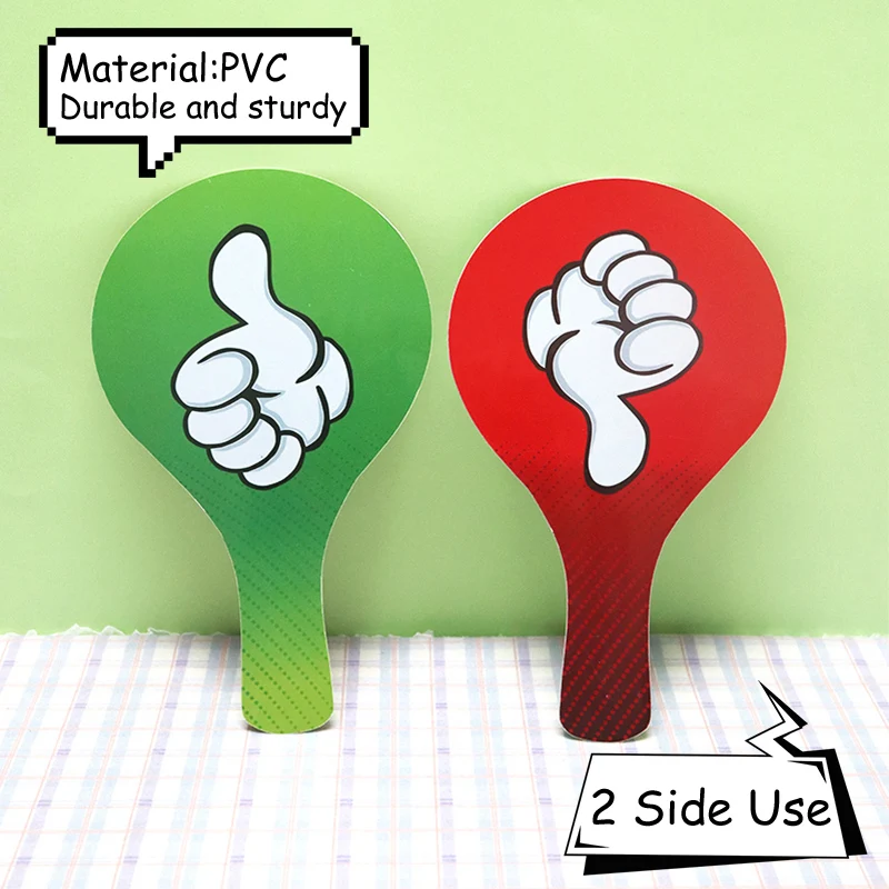 21 25cm PVC sì No Thumbs Up Down risposta gioco Hand Boards schede di voto per studenti destra non corretta forniture per aule sussidi didattici giocattoli