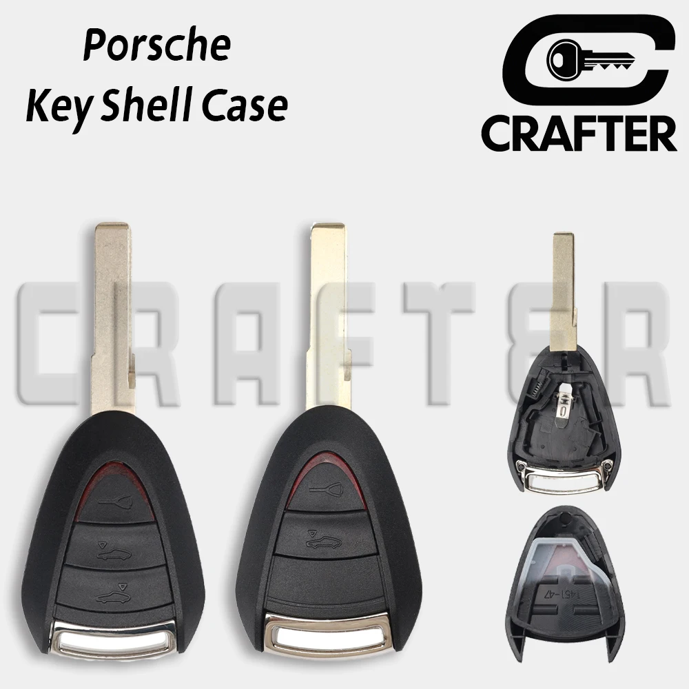 

KeyCrafters LXP-VIM244 Car Key Shell Case 2/3 Buttons For Porsche Cayman Boxster Turbo 911 987 996 997 Carrera Targa
