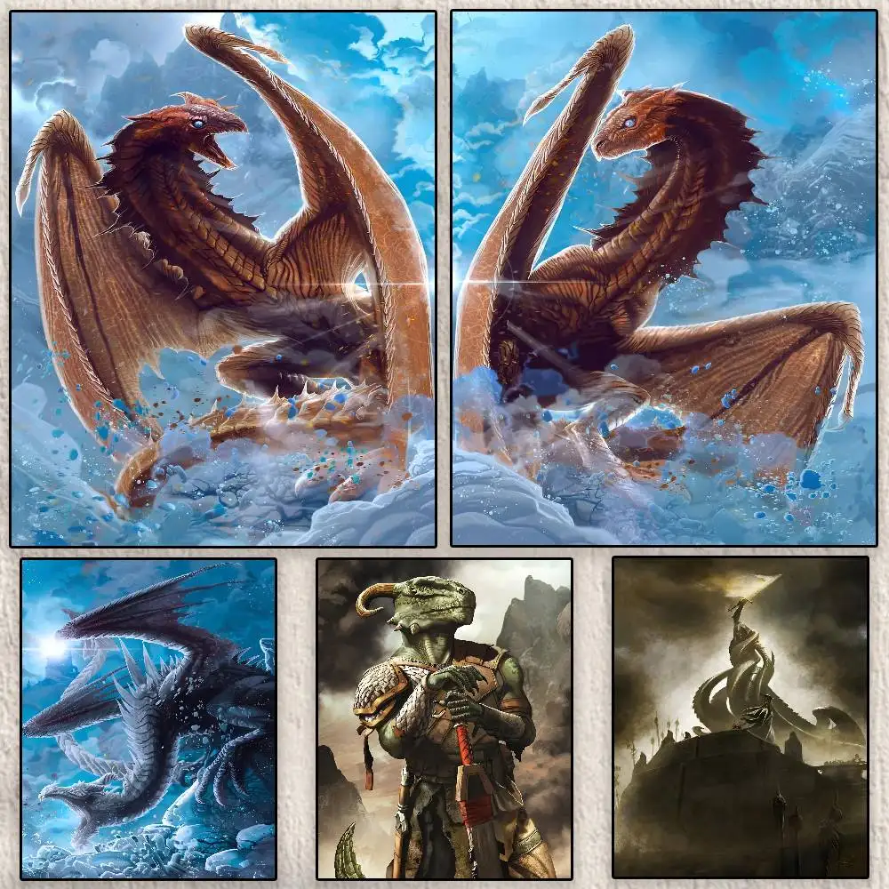 

Hot Game The E-Elder S-Scrolls Poster Modern Waterproof HD Wall Art Decal Self-Adhesive Aesthetic Decor for Home Living Room Bed