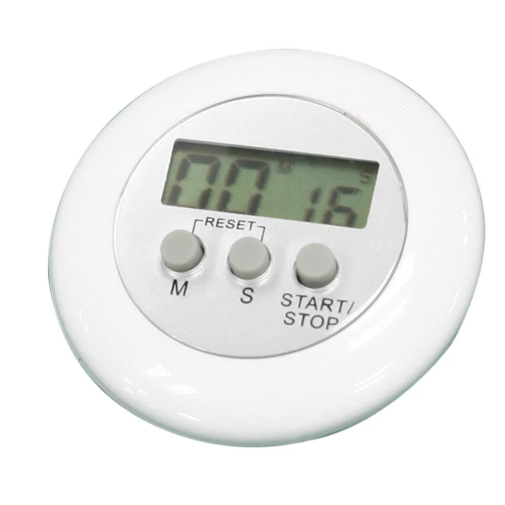 

Portable Digital Kitchen Cooking Timer Up Timer Loud Alarm with LCD Display Screen (White)