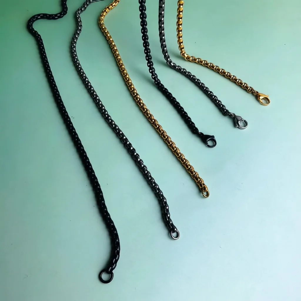 

4.0mm pure titanium box chain, women's sweater chain, simple and elegant, lightweight