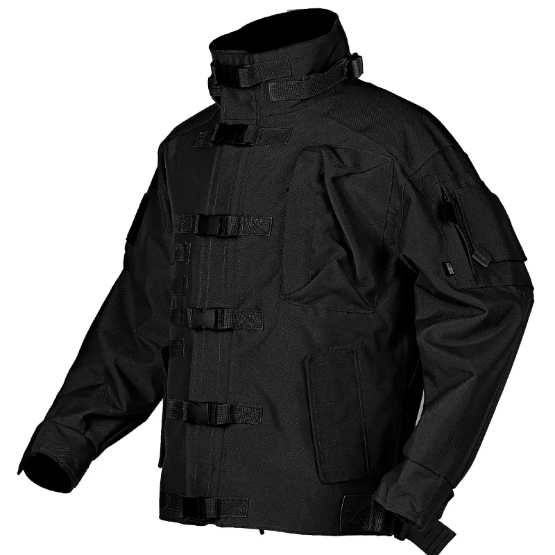 Military Windproof Cargo Jackets Men High Quality Outdoor Multi-pocket Wear-resistant Tactical Jacket Tough Guy Motorcycle Coats