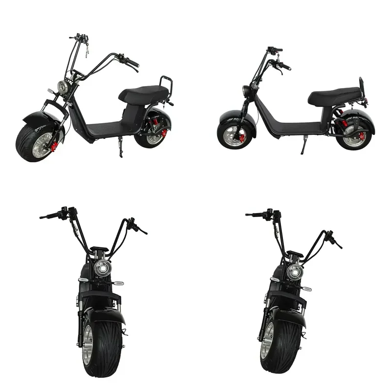 STROVAN 1500W 2000w 60V 20ah Removable Battery Fat Tire Electric Citycoco Scooter for Adults 2 Seats Fashion Model Electronic