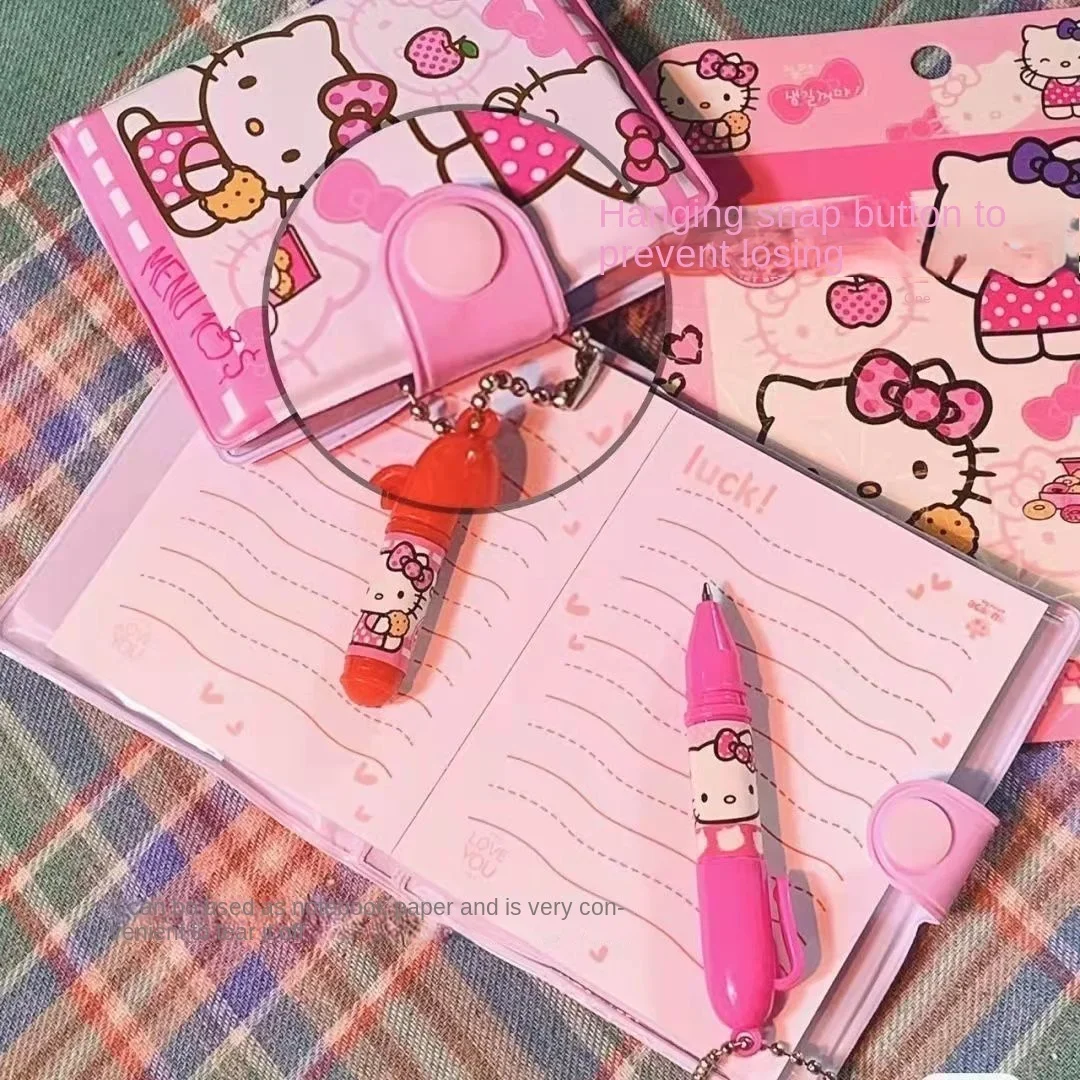 Hello Kitty Notepad Suit Memorandum Cute Cartoon Girl Portable Mini Diary Student Kawaii Cat Head Stationery School Supplies