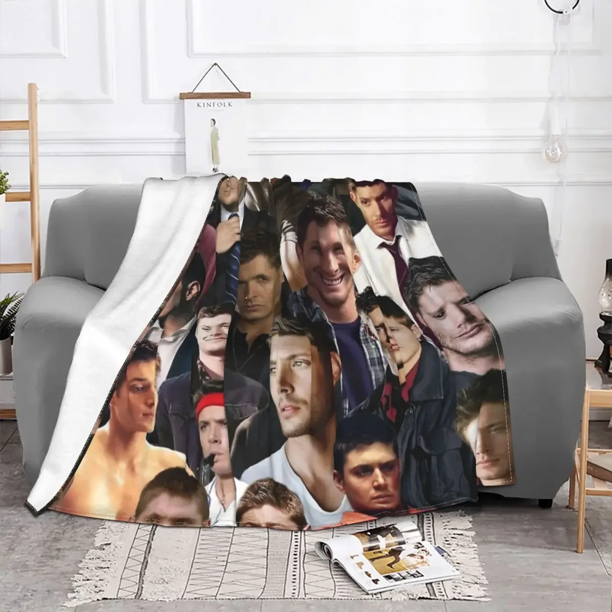 Dean Winchester Collage Blanket Fleece Decoration Breathable Super Soft Throw Blankets for Sofa Office Rug Piece