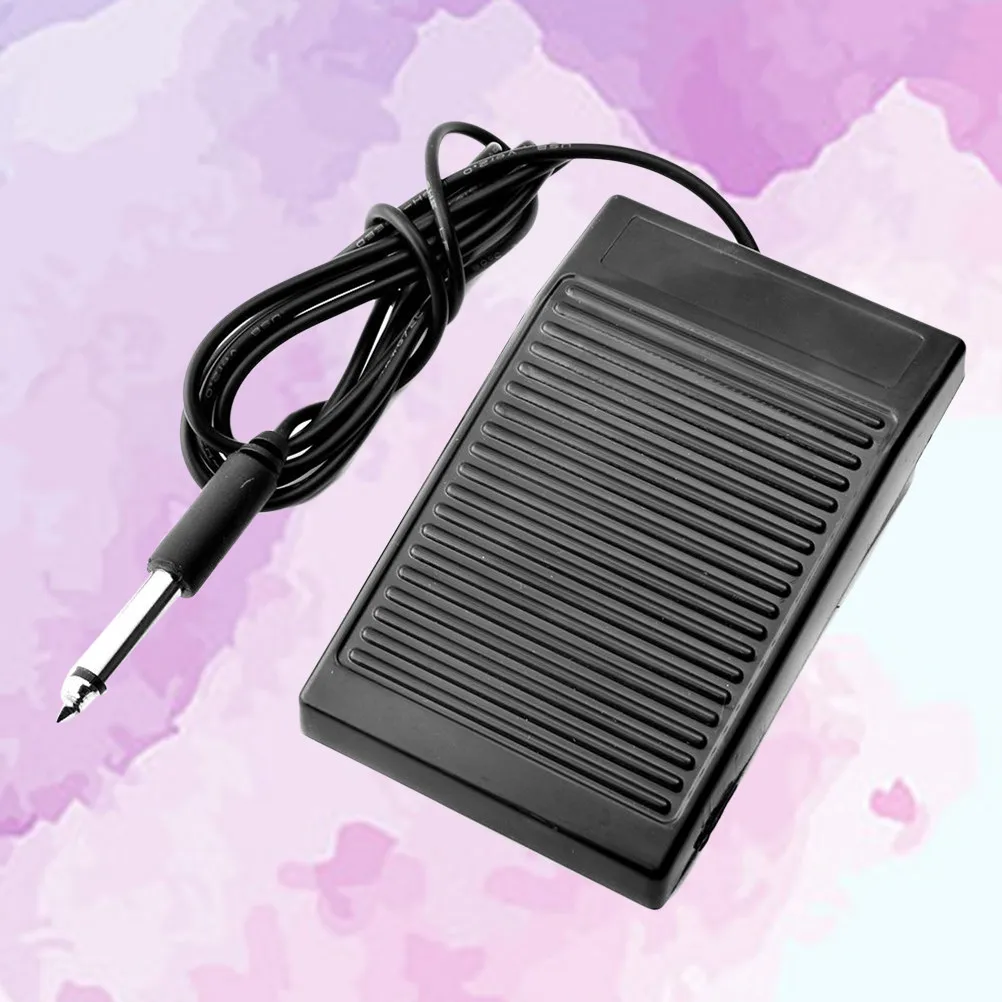 Portable Mini Tattoo Foot Pedal Power Supply Digital Dual Machine Compatible Stable High Power Output Anti Skid Base Black