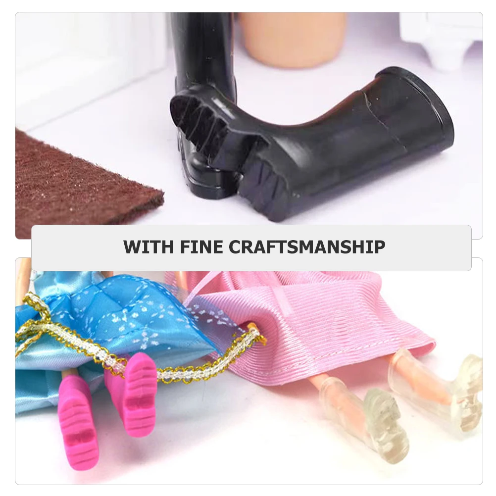 

6 Pairs Mini Rain Boots Miniature Stuff Fairy Garden Miniatures Accessories Baby