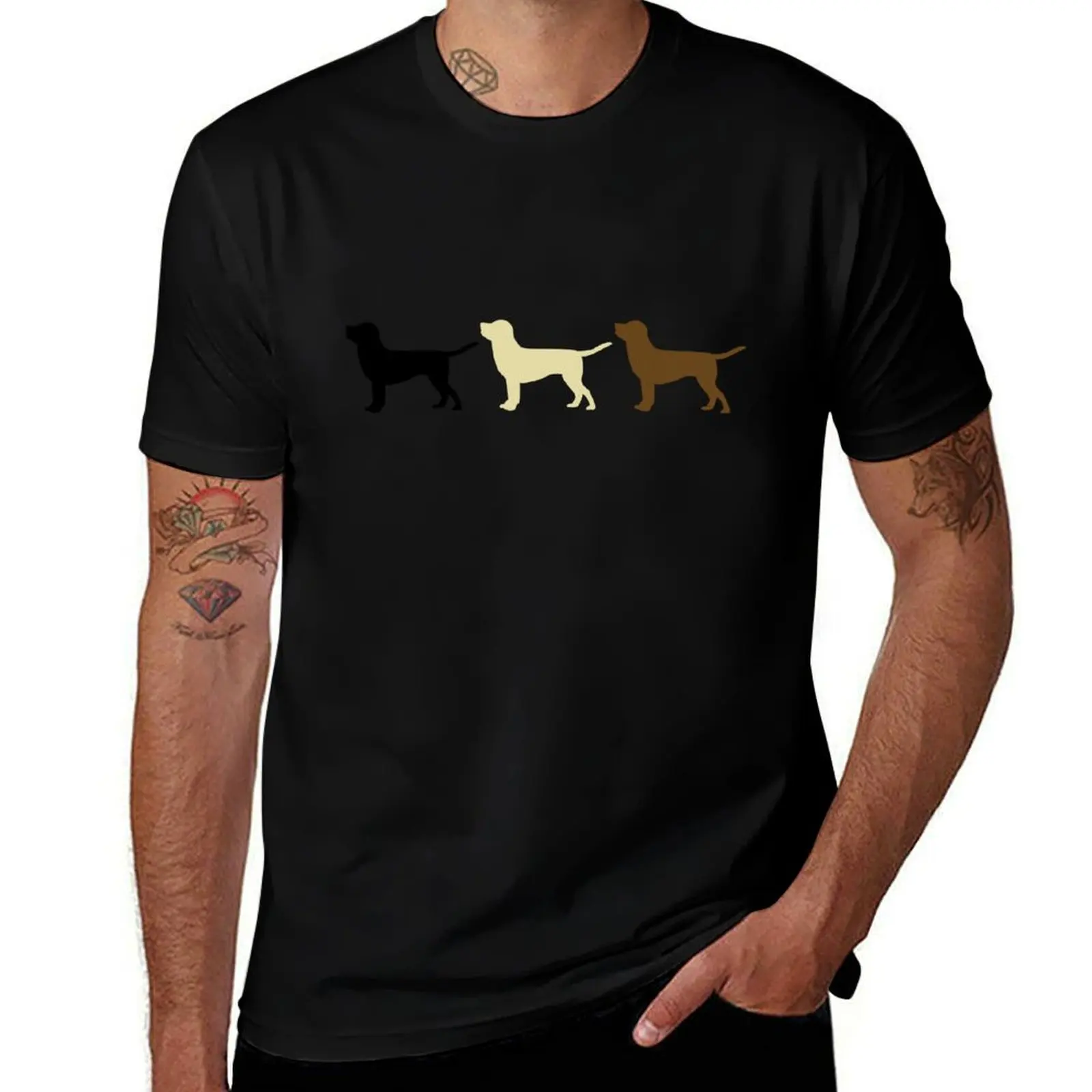 Black, chocolate and yellow labrador retrievers for every lab lover T-Shirt oversizeds aesthetic clothes t shirts for men