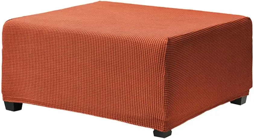 

Ottoman Covers, Stretch Jacquard Ottoman Slipcover Soft Thi Folding Storage Cover Rec Footrest Stool Covers With Elastic Bottom