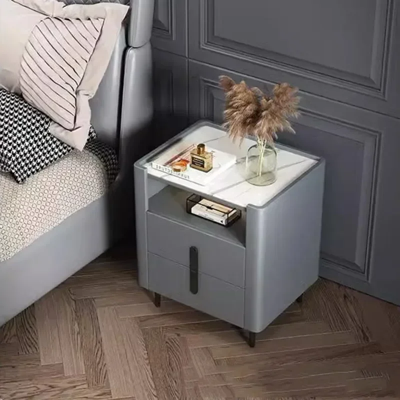 Storage Locker Designer End Tables Desk Drawer White Bedside Table Cabinet Bed Side Design Headboard Bedroom Nordic Narrow Small