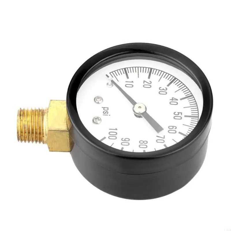 

U4LA Pressure Gauge Pool Spa Filter Water Pressure Gauge 0-100 1/4" Side Mount Pipe Thread Bar Bottom Mount Accessories