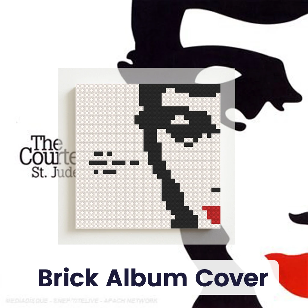 

The Courteeners Indie Rock Music Album Cover Building Blocks Mosaic Pixel Art Brick Painting DIY Home Wall Decor For Fans