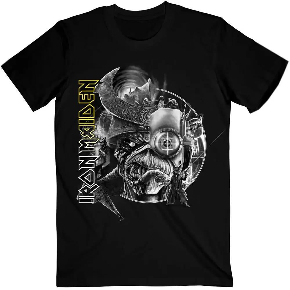 Maiden The Future Past Tour 23 Greyscale Anime pattern for both men and women High quality cotton Short Sleeves100%