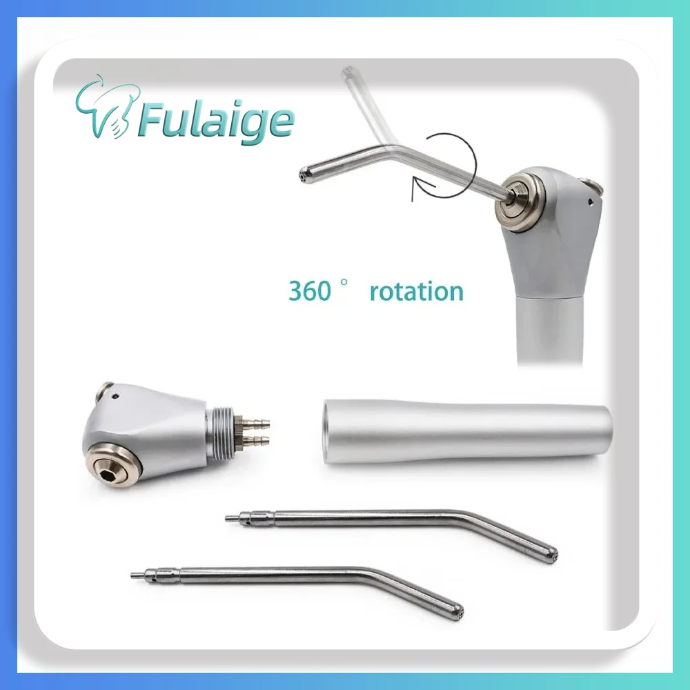 

Dental 3 Way Air Water Spray Triple Syringe Handpiece Professional Cleaning Whitening Tool with Nozzles TipsTubes for Oral Care