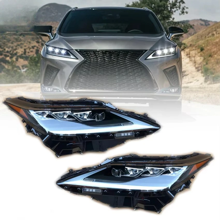LED Modified Headlight For Lexus RX350 2020 Xenon Headlamp Upgrade To Triple Lens Front Head Lamp