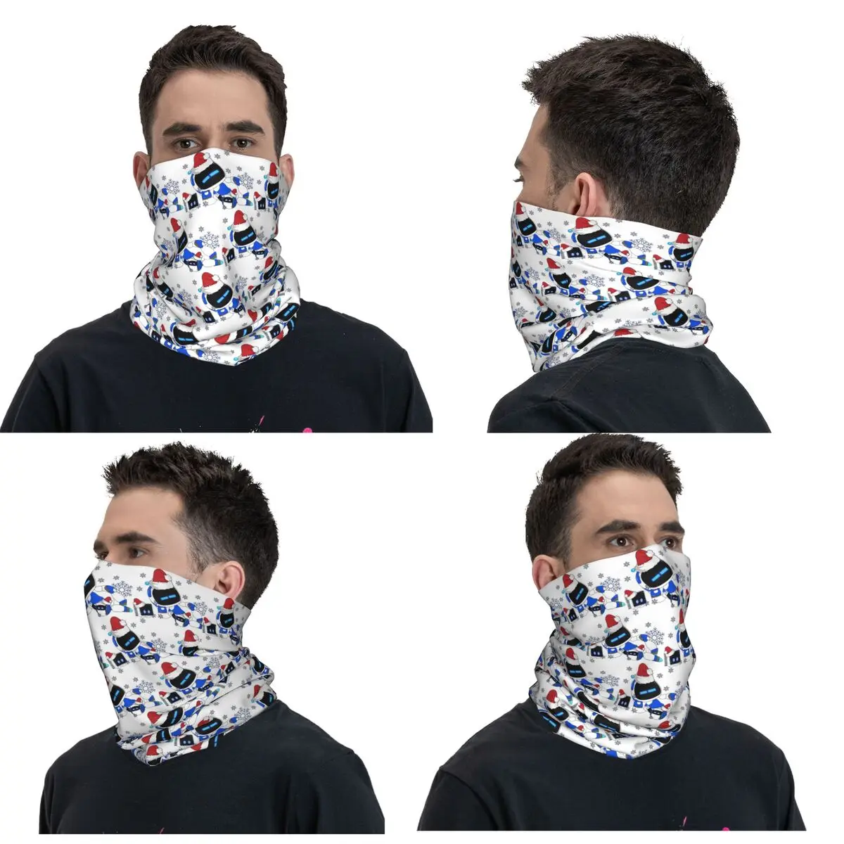 Astrobot For Christmas Bandana Neck Gaiter Printed Mask Scarf Multifunction FaceMask Outdoor Sports For Men Women Adult Washable