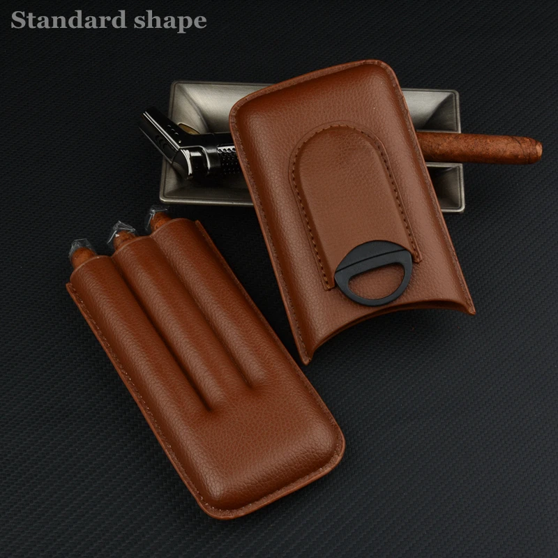 Leather Cigar Case Brown Cigar - đánh giá và giá Travel Accessories On Sale