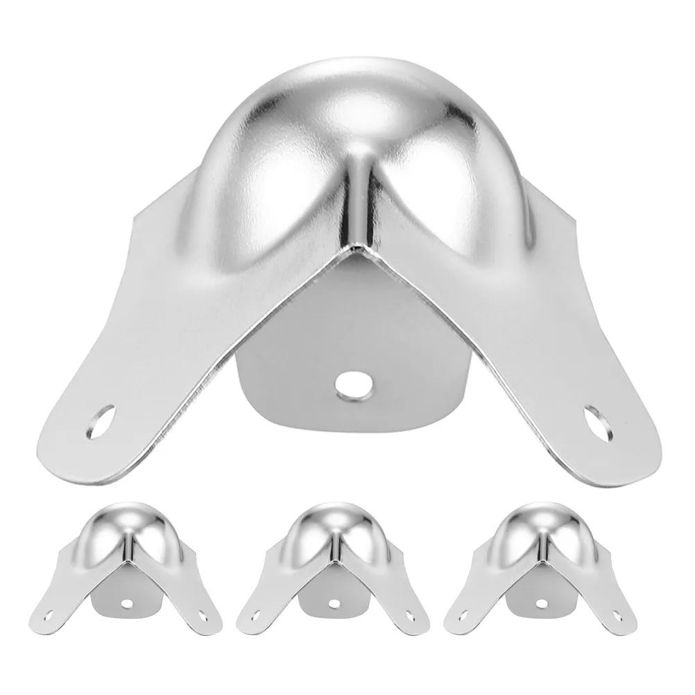 

4Pcs Modern Metal Sphere Corner Protectors Easy-Install Furniture Edge Guards for Cabinets Shelves Picture Frames Luggage Safety