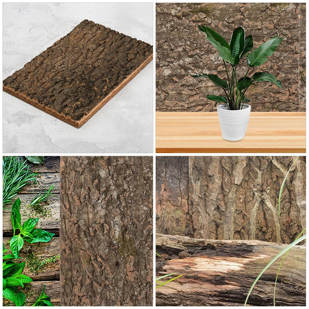 

Reptile Cork Bark Decor Background Barking Platform for Terrarium Turtle Lizard Climbing Safe Non-Toxic Wear Resistant Aquarium