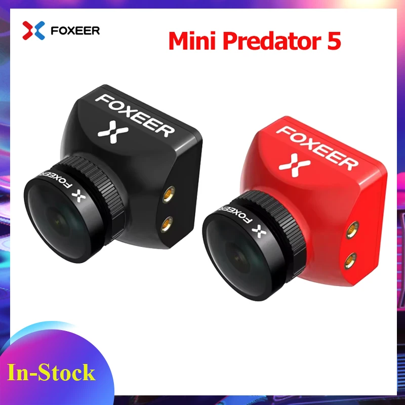 

FOXEER Predator V5 Mini FPV Camera 4.5V~20V 0.01Lux 16:9/4:3 PAL/NTSC switchable Super WDR OSD 4ms Latency for RC Racing Drone