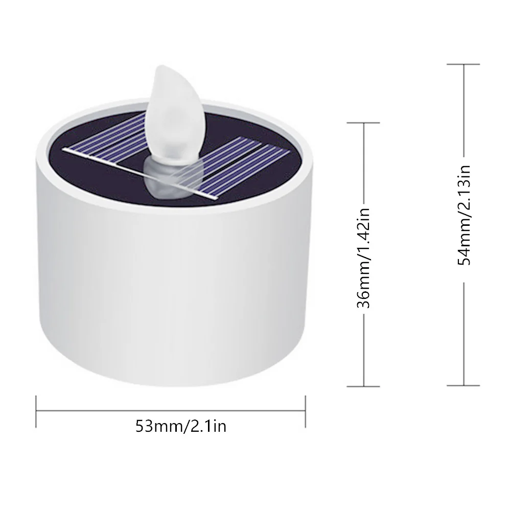 เทียนหลอดไฟ LED พลังงานแสงอาทิตย์ไฟชาแบบไร้เปลวไฟกันน้ำได้แสงสว่างสำหรับสวนไฟกะพริบสำหรับงานแต่งงานการตกแต่งบ้าน