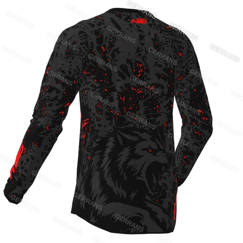 Imagen 2 del producto Camiseta para descenso de montaña, camiseta para motocicleta todoterreno DH Gerrans, camiseta para Motocross, sudadera, ropa deportiva