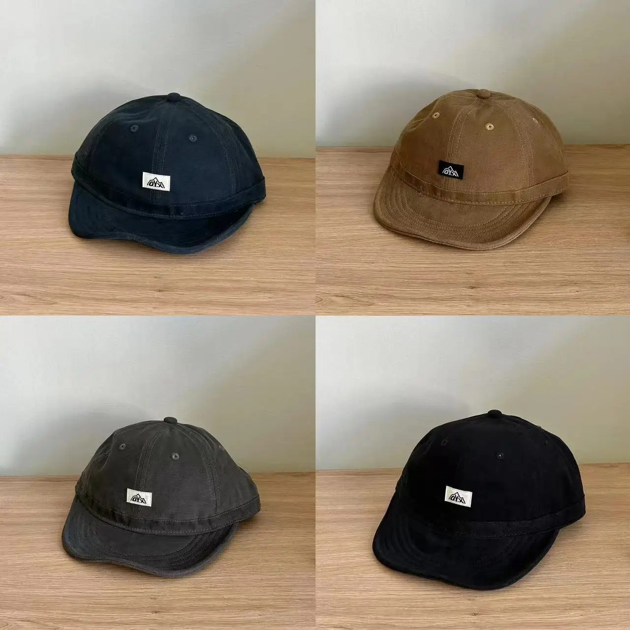 

Fashionable Retro Short Brim Men's Short Tongue Baseball Cap Women's Short Brim Spring and Summer Peaked Cap