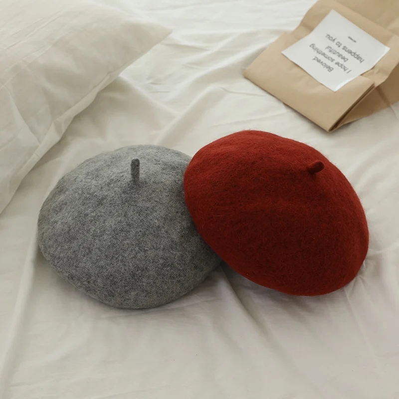 Dzianinowy beret dziecięcy czapki dziecięce jesienne zimowe akcesoria stylizacyjne Hipster kapelusz malarza dla dzieci Bonnet