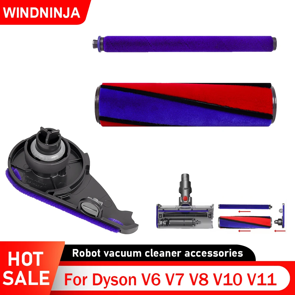 Für Dyson V6 V7 V8 V10 V11 Vakuum Zubehör Teppich Weiche Samt Roller Pinsel Roller Pinsel Pinsel Bar End Abdeckung Ersatz teil