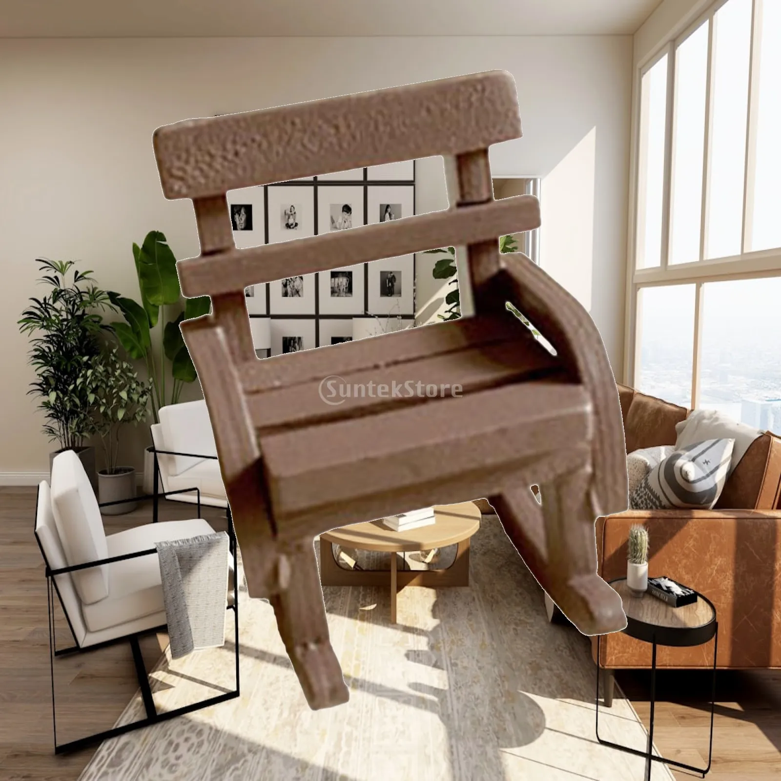 

Miniature Rocker Chair Handmade for Photo Props Fairy Garden Miniature Scene