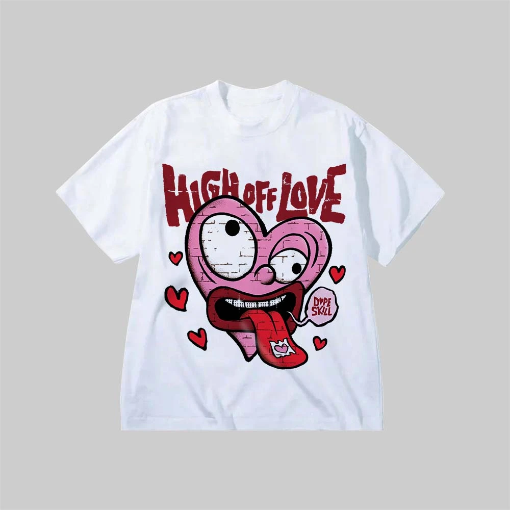 

_High Off Love_ T-Shirts - Valentine's Day Collection Summer Luxury Brand Cotton Men's and Women's T-shirt Short Sleeves