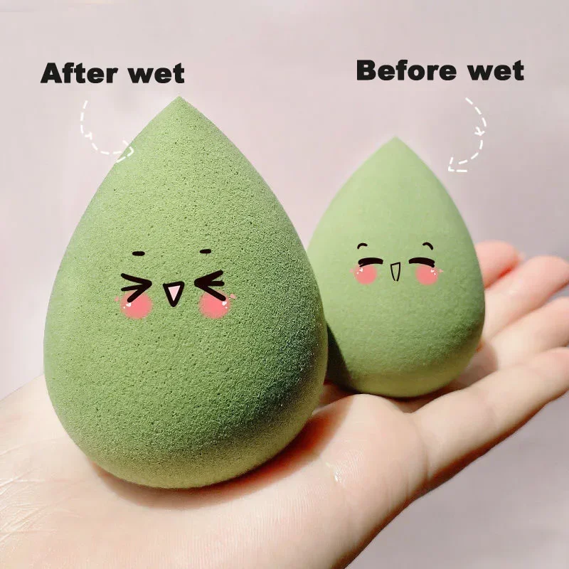 4 مجموعات من إسفنجات التجميل، بيضة مستحضرات التجميل، جافة ورطبة، إسفنجة مستحضرات التجميل للأساس السائل، مسحوق العسل ومكياج الأساس
