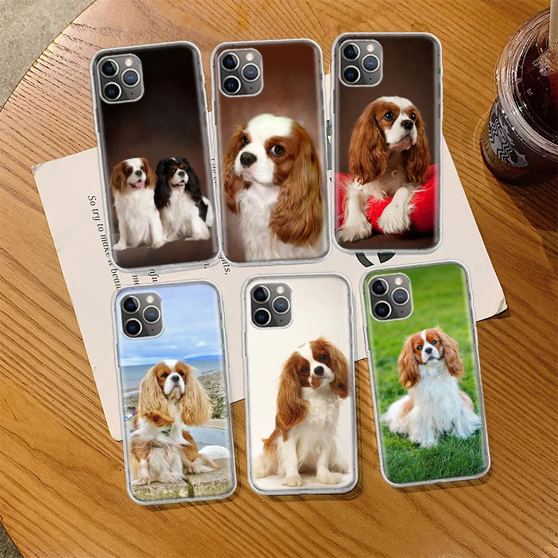 Cavalier King Charles Spaniel Dog Phone Case For Iphone 14 13 15 Pro Max Apple 11 12 Mini X XS XR 16 Plus 6 6S 5 5S Cle