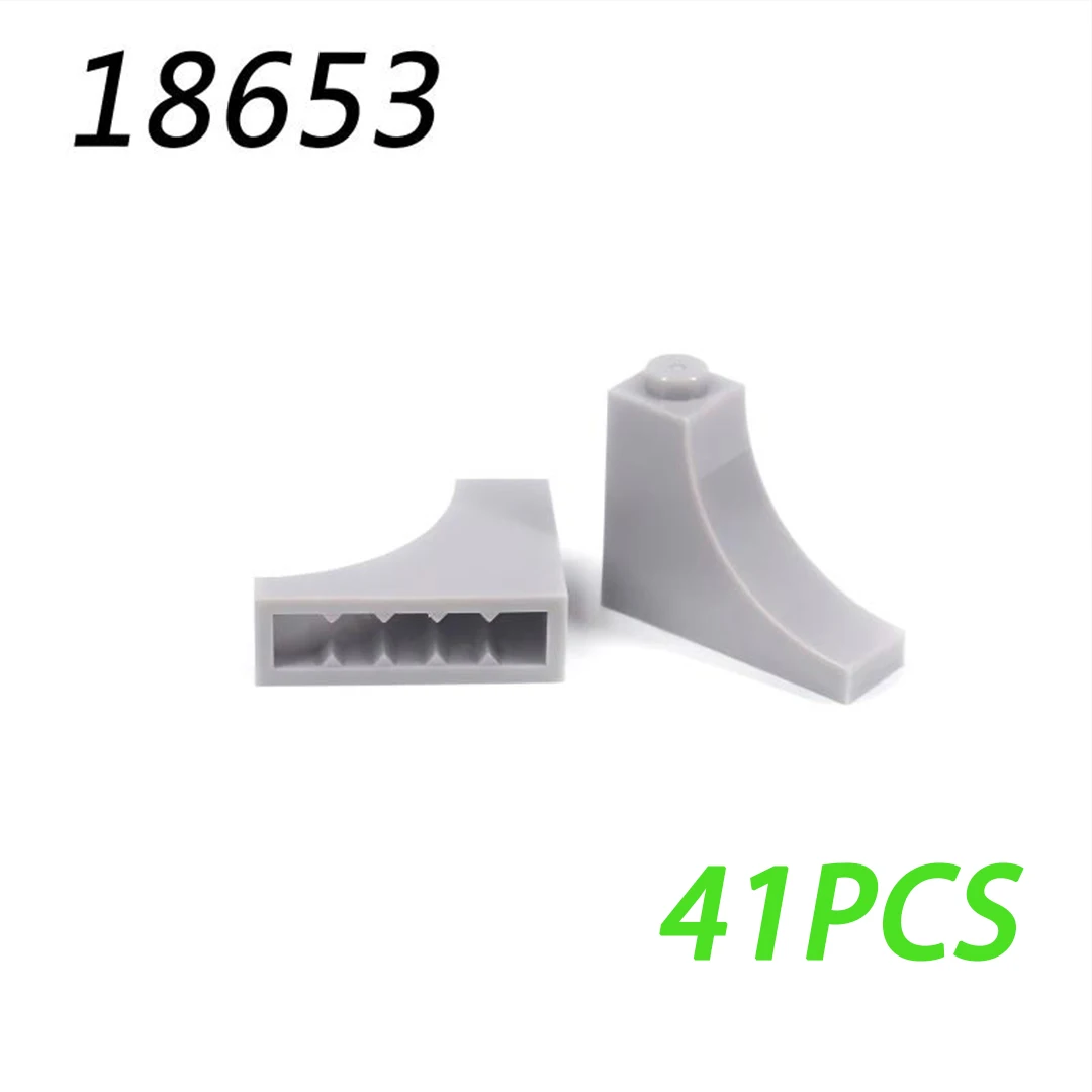 Building Blocks Kit Part 18653, 50g/41PCS 1x3x2 Inverted Arch Curved Brick Castle MOC Particle Educational Puzzle Toy