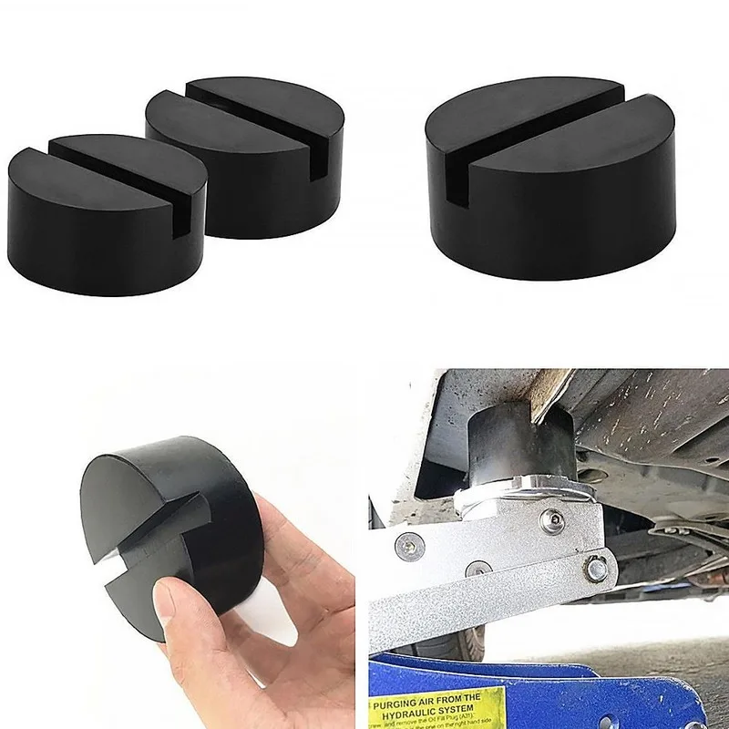 Car Lift Jack Stand Rubber Pads Thicken Black Rubber Slotted Floor Jack Pad Frame Rail Adapter Anti-slip Lift  Car Accessories